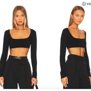 A.L.C. Long Sleeve Crop Top